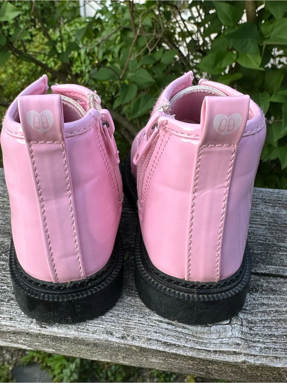 Stepping Stones Toddler Patent Boot–Size 6, Pink, Lace Up & Zip, Great Condition
